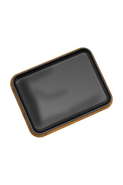 Lava Cast Rectangular Serving Plate Beech Serving WoodSize 34x25cm