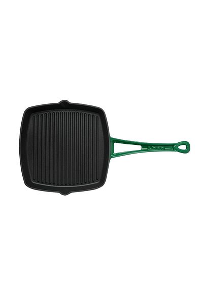 Lava Cast Square Grill Pan Cast Iron Solid HandleSize 26x26cm
