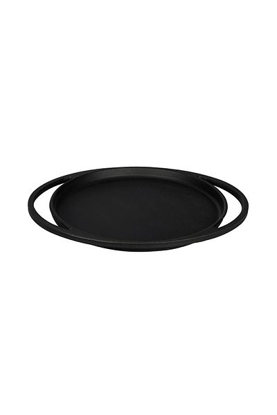 Lava Cast Round Pizza Crepe Pancake Pan Cast Iron Solid Double Handle Diameter(Ø)20cm