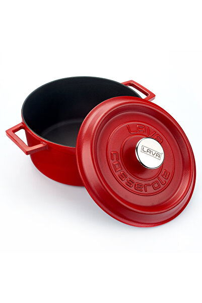 Lava Cast Round Pot Cast Iron Solid Handle Spring Series Diameter(Ø)24cm