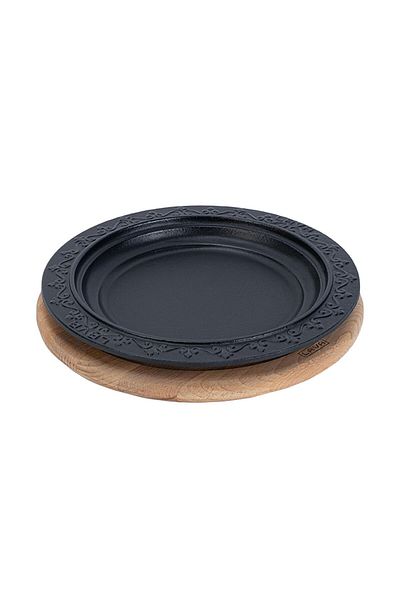 Lava Cast Oval Doner Kebab Plate Beech Serving WoodDiameter(Ø)28cm