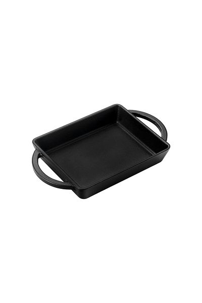 Lava Cast Rectangular Sahan Cast Iron Solid Double Handle Size 12x15cm