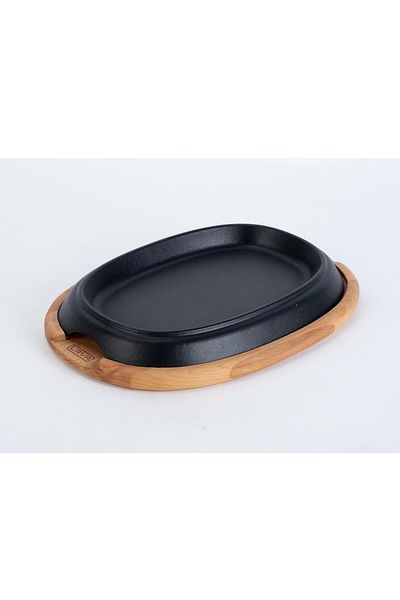 Lava 12X19Cm Beech Serving Wood - Cast Oval Fajita Plate