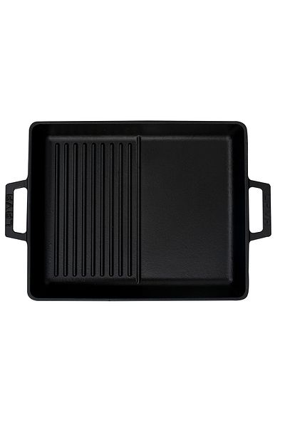 Lava Cast Iron Grill Pan with Metal Cup 26x32 Cm