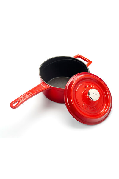 Lava Round Sauce Pot - Iron Solid, Trendy Series with Handle, Diameter (Ø16 cm)