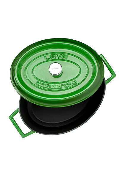 Lava Cast Oval PotTrendy Series Size 21x27cm