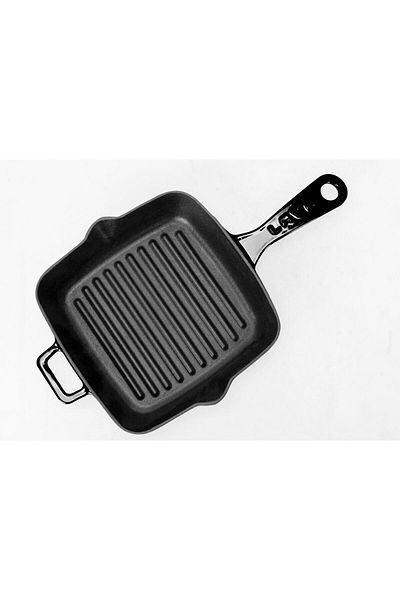 Lava Cast Square Grill Pan Cast Iron Solid Handle Dimension 20x20cm.