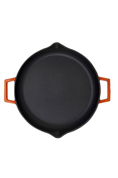 Lava Cast Round Frying Pan Cast Iron Solid Double Handle Diameter(Ø)26cm