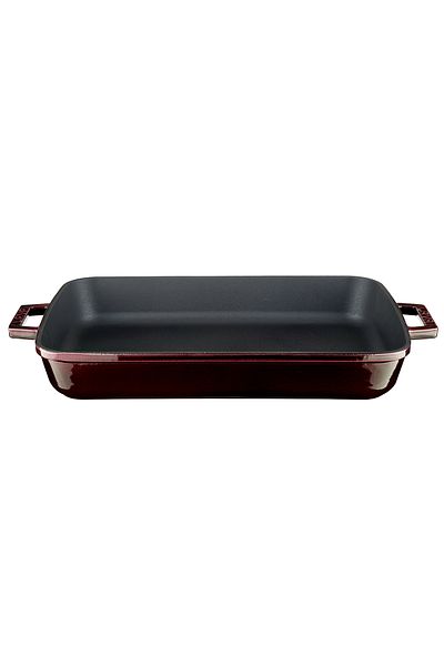 Lava Cast Rectangular Rosto and Oven Tray Cast Iron Solid Double Handle Premium Series Size 26x