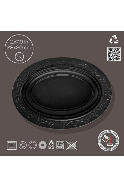 Lava Cast Oval Doner, Kebab PlateSize 28x20cm