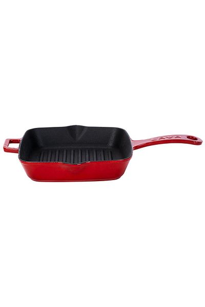 Lava Cast Square Grill Pan Cast Iron Solid Handle Dimension 20x20cm.