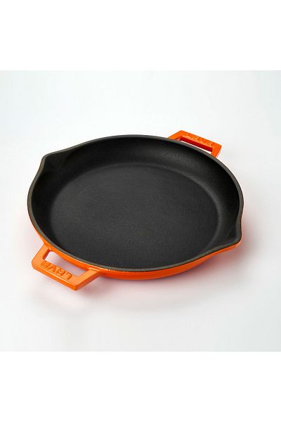 Lava Cast Round Frying Pan Cast Iron Solid Double Handle Diameter(Ø)30cm