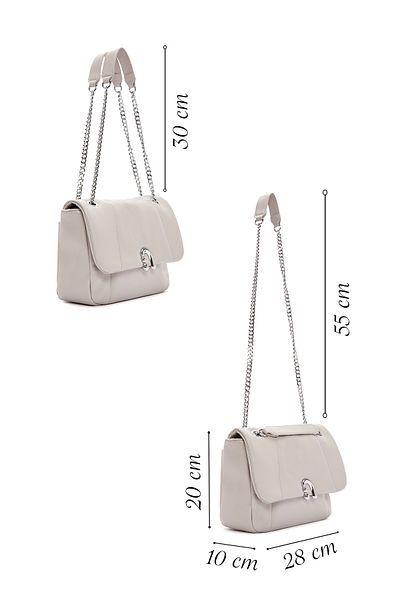Derimod Women's Gray Long Strap Classic Shoulder Bag 25Sbd 260218