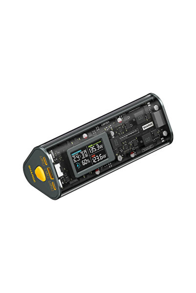 Sharge 170w - Yüksek Güçlü Ve Şeffaf Tasarımlı Gan Gri Powerbank