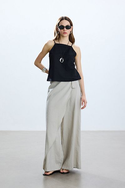 BE BLUE Trousers - Stone Pareo Design