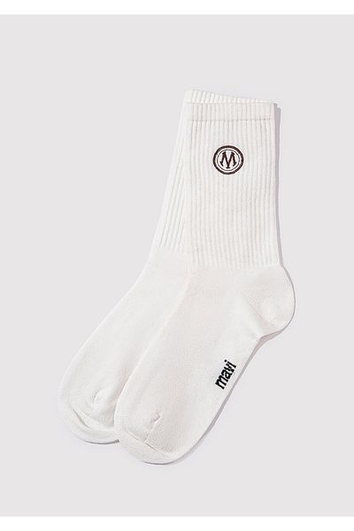 Mavi Ecru Socket Socks with Seal Logo Print 0911756 -30701