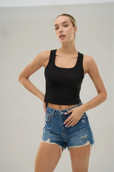 KOTA Kare Yaka Kalın Askılı Pedli Crop