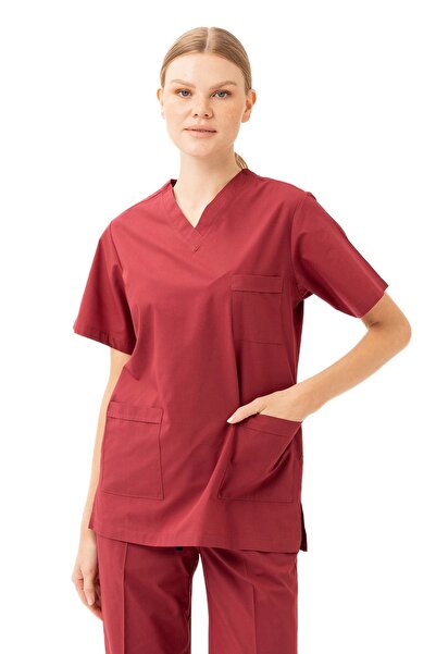 Kardelen İş Elbiseleri زي سانتولينا برقبة على شكل حرف V - فرك مريح ومتين للأط...