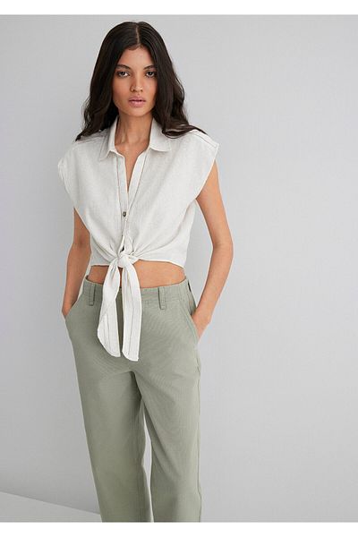 Mavi White Shirt with Binding Detail Regular Fit 1211094-71609