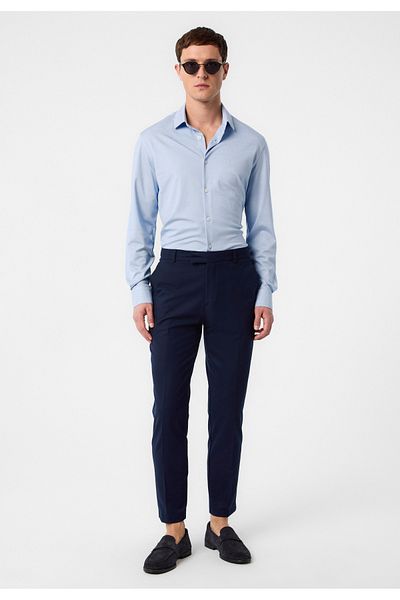 Antioch Navy Blue Classic High Waist Men's Trousers