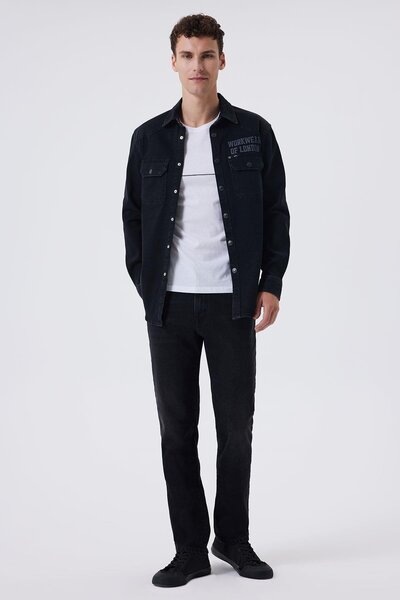 Lee Cooper قميص جينز رجالي من Cenas مصنوع من القطن بنسبة 100%