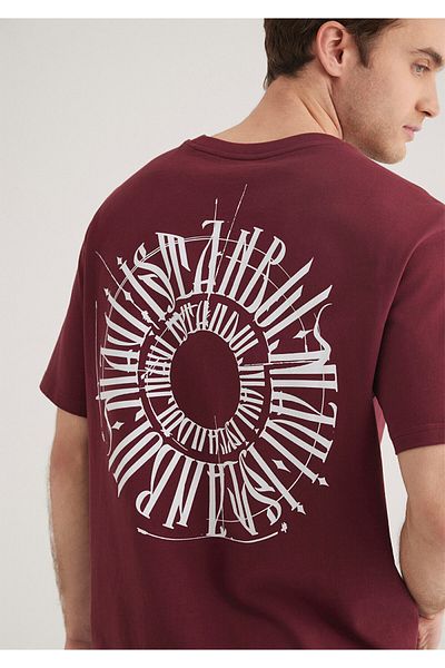 Mavi Tricou Bordeaux Istanbul Loose Fit / Loose Relaxed Fit 0612449 -70394