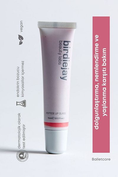 Birdiejay Pink Peptide Lip Balm - Brightening, Moisturizing and Lip Care 15 Ml