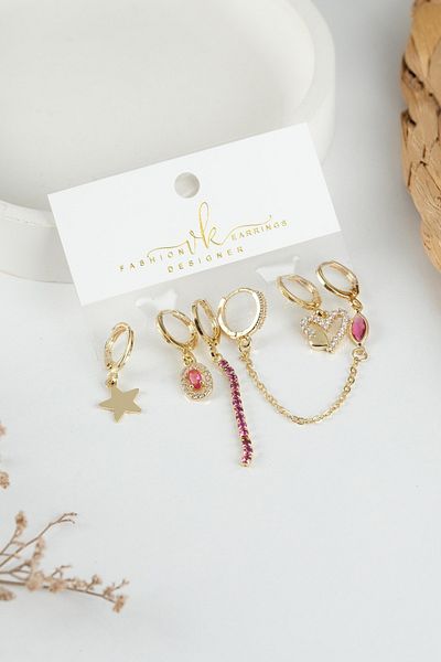 Jack Ferrero Women's multi earring set