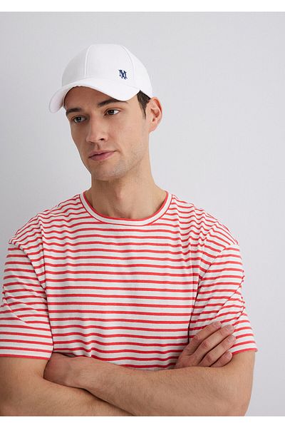Mavi Seal Logo Embroidered White Hat 0911882 -620