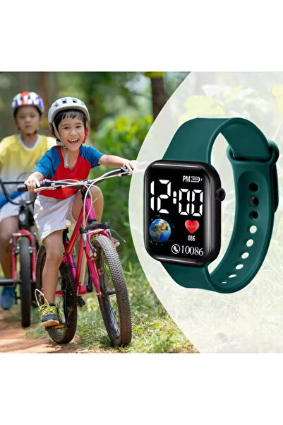 Onkatech Su Geçirmez Figürlü Dijital Led Ekran Işıklı Akıllı Çocuk Saati