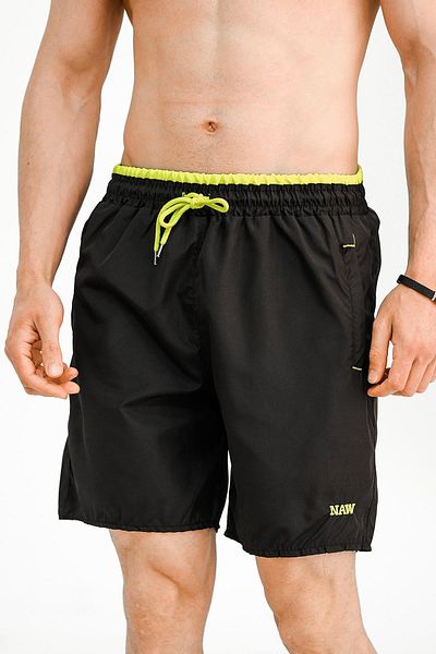 Oksit Ανδρικό μαγιό Alvise Slim Fit Βασικό ανδρικό μαγιό με ρίγες με λεπτομέρεια χρώματος μέσης