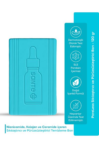 SantePlus Poreless Pore Firming and Smoothing Cleansing Soap/Bar Containing Niacinamide 120 Gr
