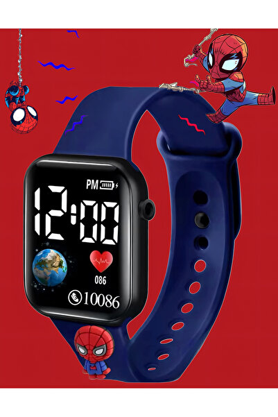 Onkatech Su Geçirmez Figürlü Dijital Led Ekran Işıklı Çocuk Saati