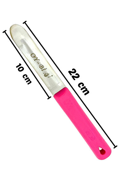 OY-Bİ Patlıcan & Kabak Pembe Plastik Saplı Yöresel Sebze Oyma Bıçağı
