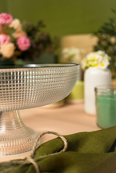 Fecra Loren Ayaklı Kase Siyah Fileli