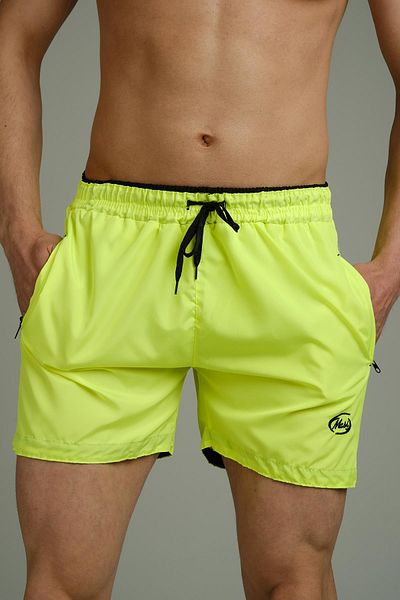 Oksit Ανδρικό μαγιό Alvise Slim Fit Βασικό ανδρικό μαγιό με ρίγες με λεπτομέρεια χρώματος μέσης