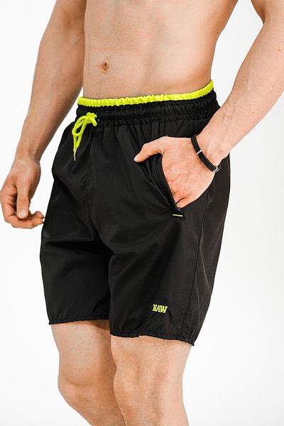 Oksit Ανδρικό μαγιό Alvise Slim Fit Βασικό ανδρικό μαγιό με ρίγες με λεπτομέρεια χρώματος μέσης