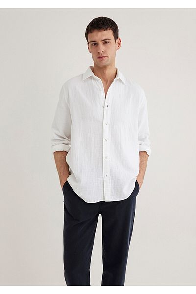 Mavi Λευκό πουκάμισο Regular Fit 0211518 -620