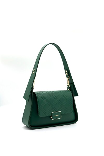 VICTORIA SHINE حقيبة كتف باغيت مطبوعة خاصة 3051 أخضر زمردي