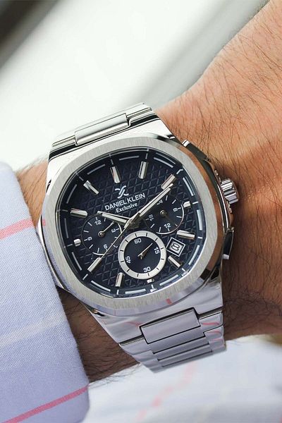 Daniel Klein Dk342772 Men's Wrist Watch with Steel Band