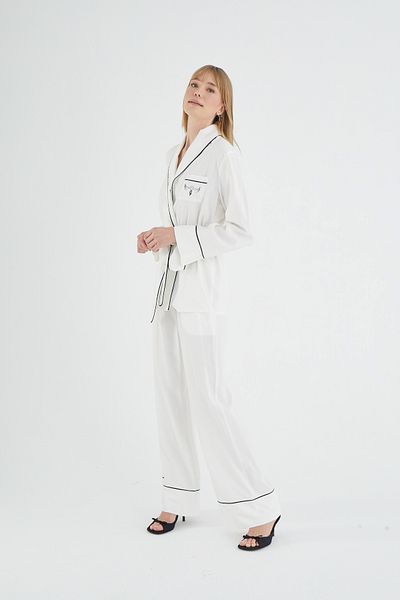 Sevim Sevi̇m 21201 Embroidered Pants Suit 25Y