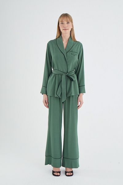 Sevim Sevi̇m 21199 Embroidered Pants Suit 25Y