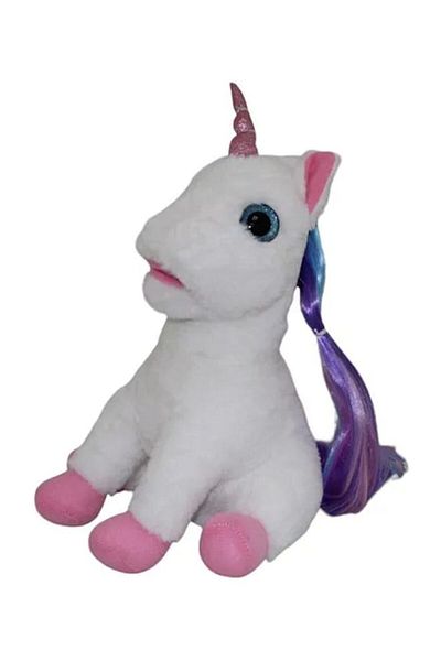 BAMBOLİNA Bambolina Plush Unicorn with Moving Head & Mouth, Listen with Song on Platform, Super Soft, 2 Years+