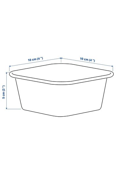 IKEA 5 τμχ Κουτιά οργάνωσης εσωτερικού ντουλαπιού 10x10x5 cm Ikea Σετ 5 Οργανωτής Επιτραπέζιο Συρτάρι Αποθήκευση