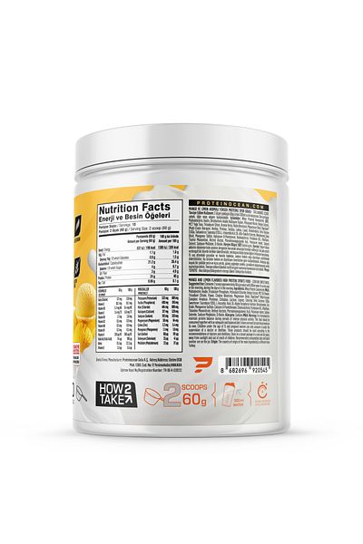Proteinocean Mango Lemon Ice Cream - Protein Food Powder - 600g - 10 Servings