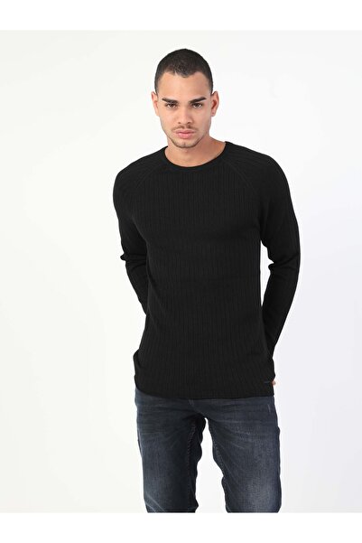 Colin's Slim Fit Yuvarlak Yaka Erkek Siyah Kazak