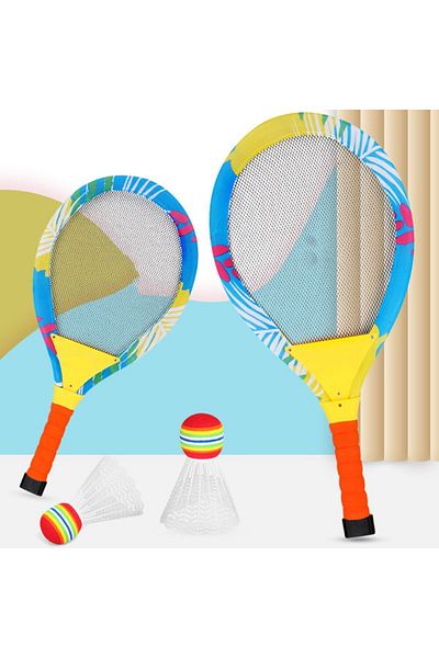 indiggo GlowFun Racket Set - LED Badminton and Tennis Rackets, Multicolor