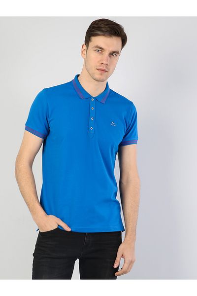 Colin's Slim Fit Polo Gât Bărbați Blue Polo Mânecă scurtă Cl 1040747