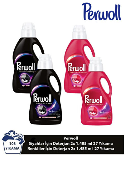 Perwoll Yenileme Siyahlar 2x 1.485 ml 27 Yıkama & Renkliler X2 1.485 ml 27 Yı...