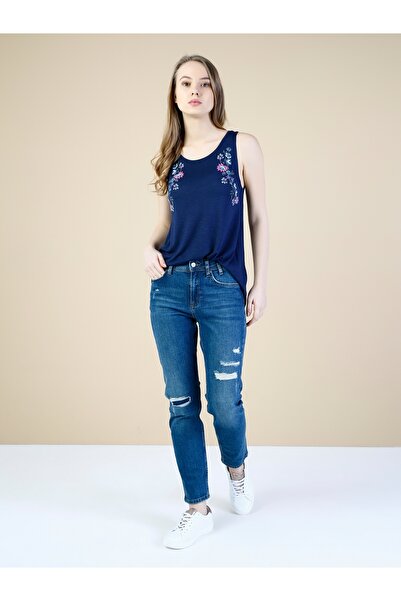 Colin's Slim Fit Orta Bel Daralan Paça Kadın Indigo Jean Pantolon
